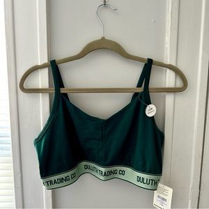 Duluth Trading Co Adjustable Dang Soft Bralette in Deep Jade Size Large